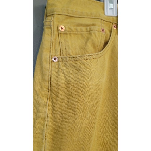 Levi's 501 93Yellow Button Fly Denim Jeans‎ W44 L32 - Picture 3 of 16